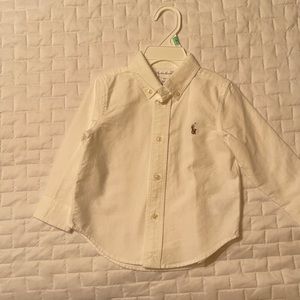 Ralph Lauren white button up. NWOT. 18 m